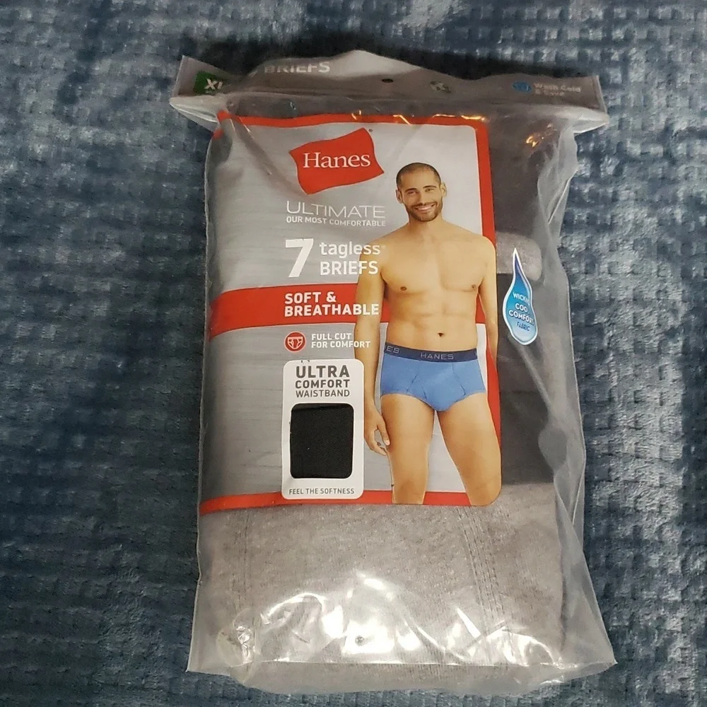 Hanes Ultimate 7 tagless Briefs Ultimate Comfort waistband